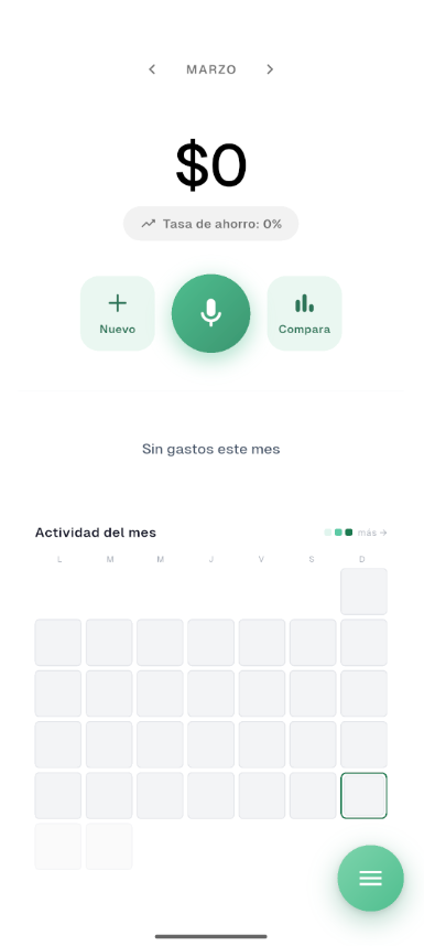 Pantalla de Dashboard principal
